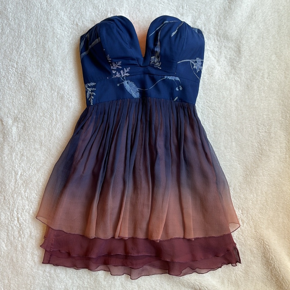 Ani Lee Josie Strapless Deep V Mini Dress size 4